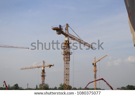 Building crane photo shoot