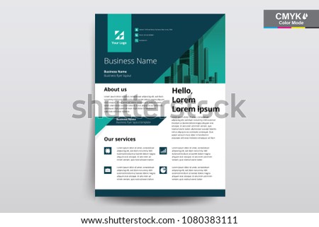 Vector brochure, flyer, poster design layout template , A4 size with 3mm bleed.