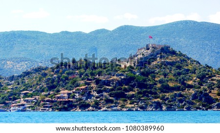 Simena castle ruins, Antalya province, Turkey