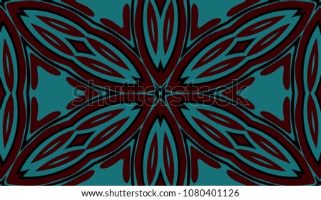 Seamless striped vector pattern. Colored decorative repainting background with tribal and ethnic motifs. Abstract geometric roughly hatched detailed shapes with black contour.