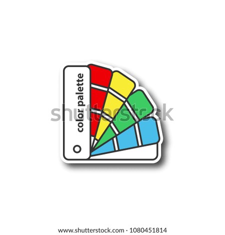 Color palette guide patch. Color sticker. Color swatches. Raster isolated illustration