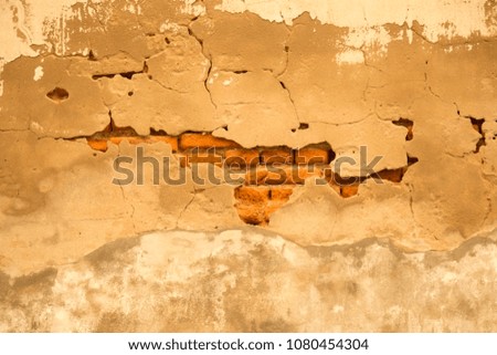 Vintage style of cracked wall and brick block.