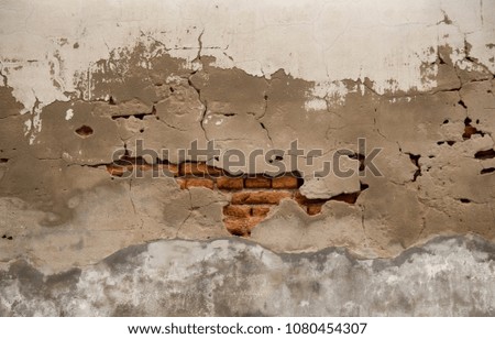 Vintage style of cracked wall and brick block.