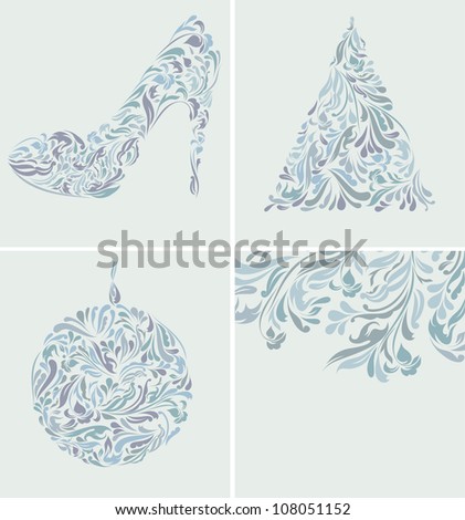 Abstract blue floral hand drawing background with your text for beautiful card, invitation, wedding, illustration, wallpaper, postcard, greeting (raster version). Vector is also available.