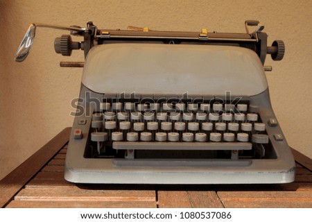 old mechanical typewriter in retro look