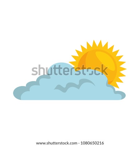 climate cloud with sun
