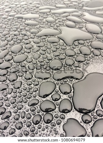 Water drops on the car
