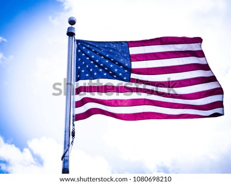 American Flag In The Sky