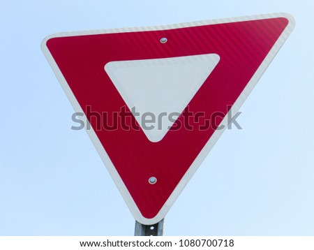 Red And White Blank Traffic Sign