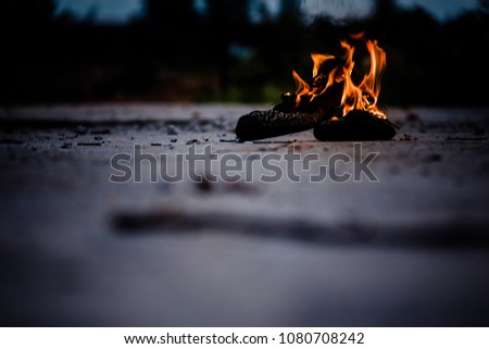 Burn old shoes