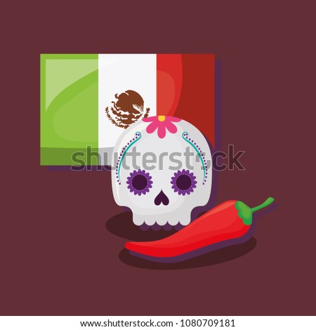Mexican sugar skull