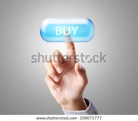 hand pressing a touchscreen button