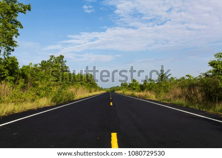 Asphalt road, smooth and beautiful.