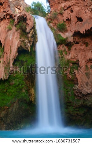 Havasu Falls in spring season , Havasu Canyon, Havasupai Indian Reservation, Arizona, United States