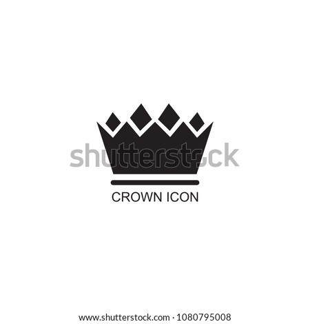Graphic simple form of the royal crown on an isolated background. Symbols of power are the emperor, the queen, the princess. Insulated jewelry. Vector illustration. Logotype, Logo