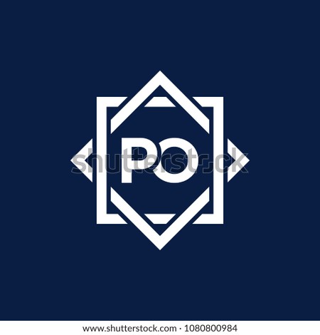 Simple PO initial Logo design template vector illustration