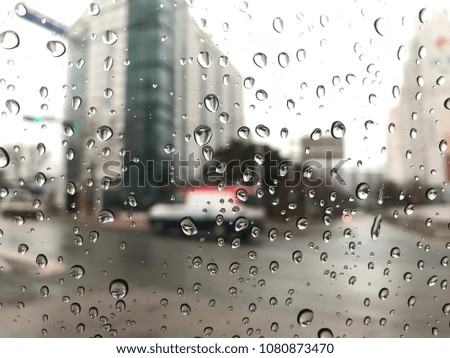 rain at the window