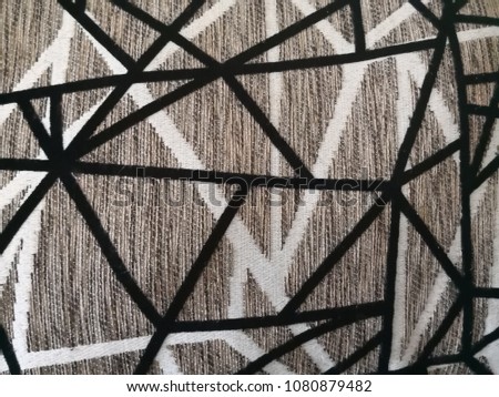 Colorful wale, fabric pattern of pillowcase texture may use as background in black ,white and brown tone
