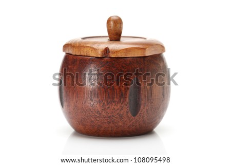 Timber container with aromatic huon pine chips, carved from a piece of timber