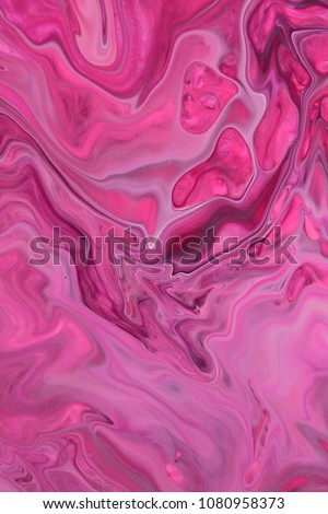 Pink colorful splash, pink marble color mix natural background photo