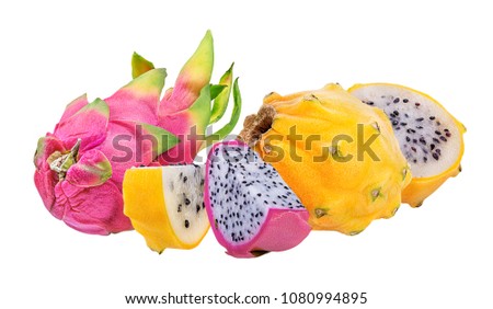 dragon fruit isolated on white background