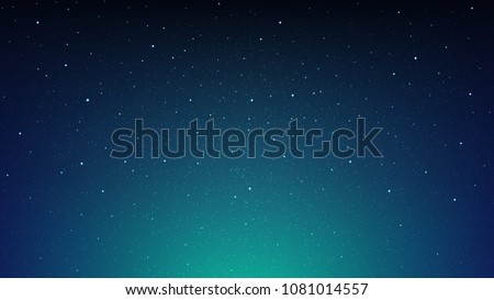 Night shining starry sky, blue space background with stars, cosmos Royalty-Free Stock Photo #1081014557