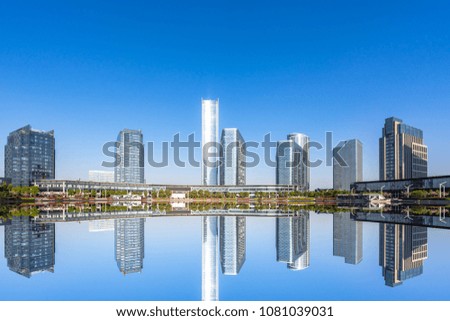 city skyline in suzhou