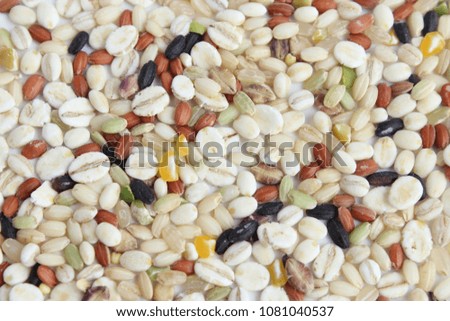Cereals mixed with several kinds
