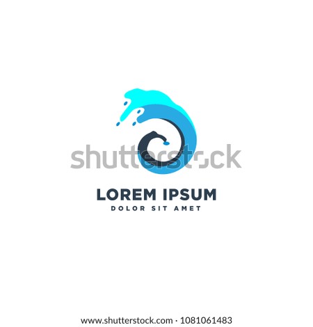 wave of beach logo template vector download