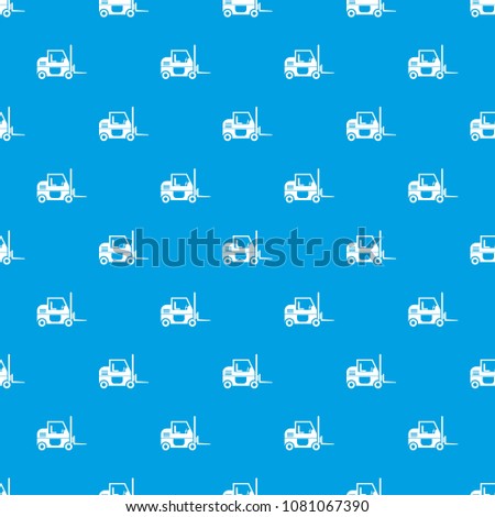 Forklift pattern repeat seamless in blue color for any design. geometric illustration