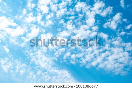 Soft White clouds in a nice blue sky in the spring.