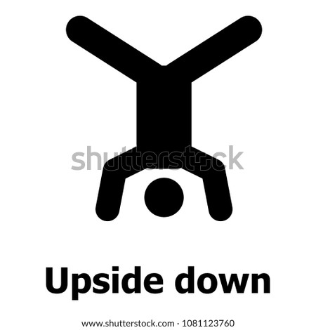 Upside down icon. Simple illustration of upside down vector icon for web