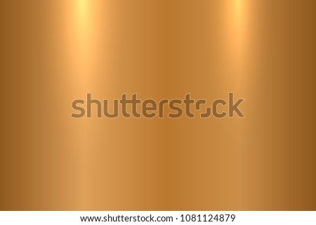 Bronze metallic texture. Shiny polished metal surface - vector background. Royalty-Free Stock Photo #1081124879