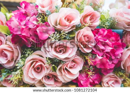 Bouquet of roses flower background decor