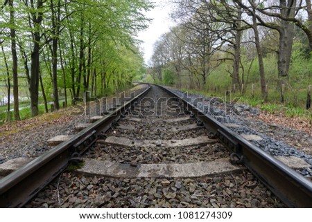close up of Railroad tracks