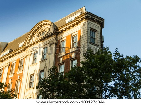 LONDON, UK. Landmark buildings near Trafalgar square