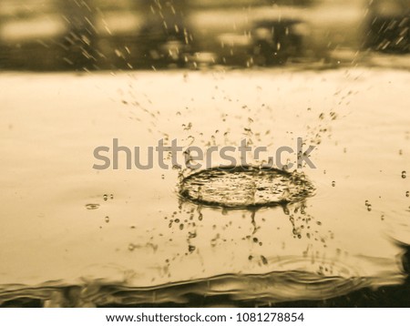 The water droped on the ground