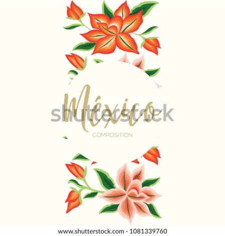 México Floral Composition – Copy Space