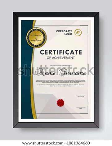 Certificate And Diploma Template. Elegant And Stylish Design. Vector.