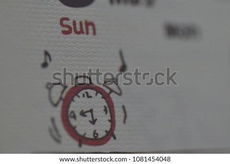 clock doodle on paper