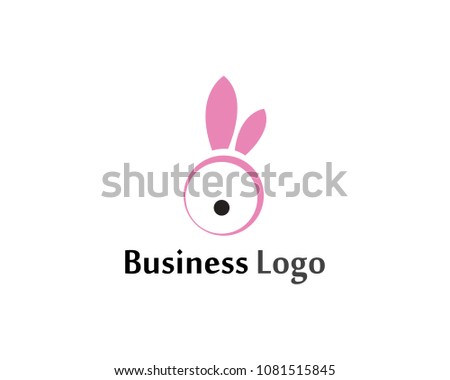 Rabbit Logo template vector icon design
