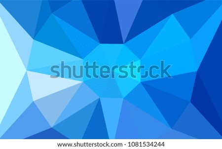 Light BLUE vector abstract polygonal pattern with a gem in a centre. Shining colorful illustration with triangles. Triangular pattern for your design.