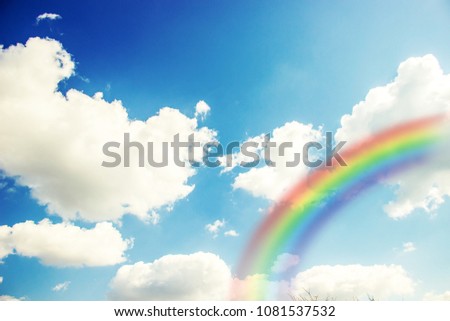 Rainbow in the sky.