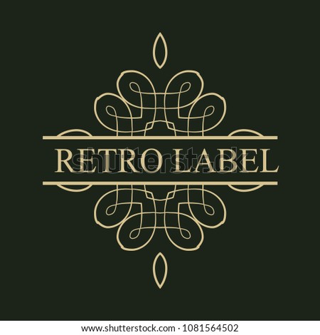 Vintage logo template for labels. Vector logotype element, retro label, badge