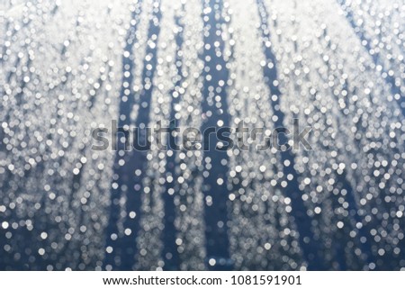 bokeh water Droplet blur on blue background