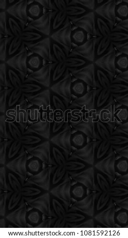 A vertical monochromatic abstract geometric pattern design.