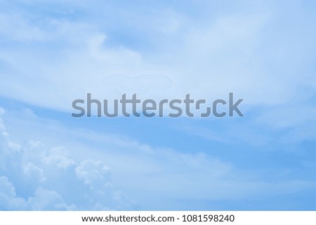 Empty sky, blue sky background with tiny clouds