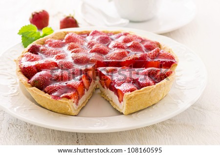 strawberry tart Royalty-Free Stock Photo #108160595