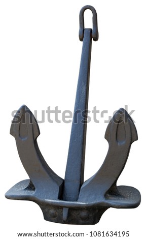 Old Anchor on white background