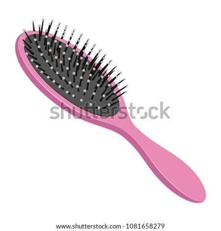 Hairbrush isolated on white background Royalty-Free Stock Photo #1081658279